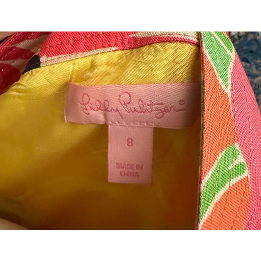 Lilly Pulitzer Dasha Short Oxford Silk Dress Multi With A Splash Size 8 VGUC - Picture 3 of 5